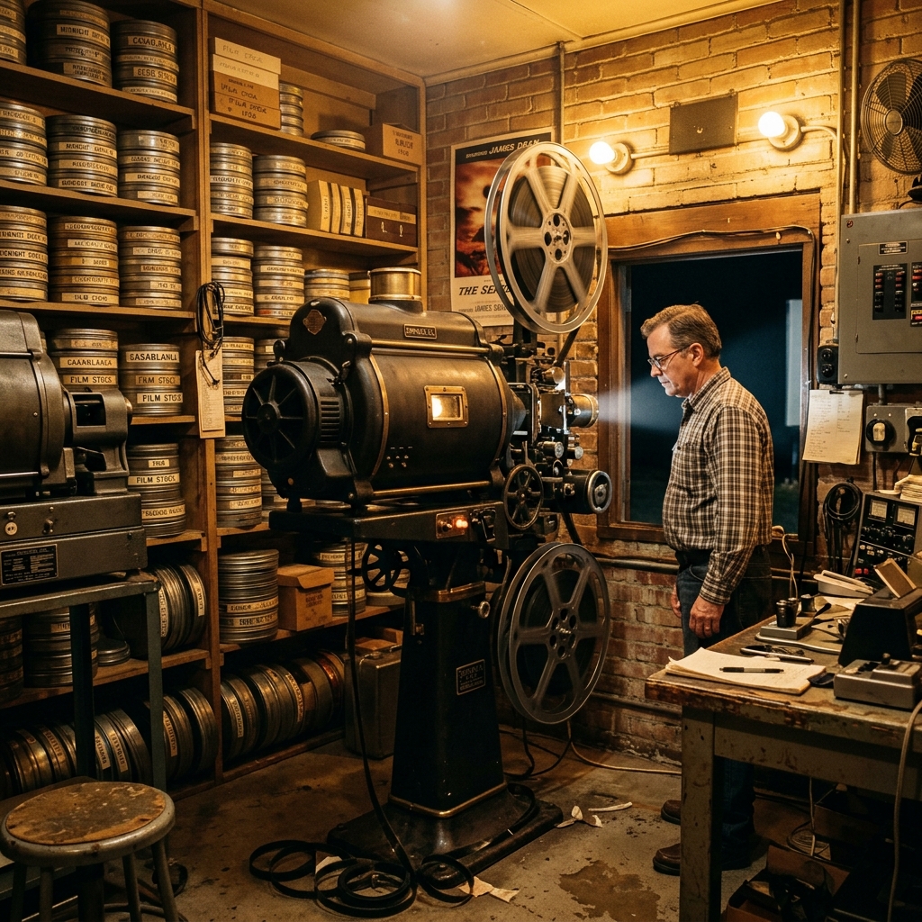 Vintage Drive In Projector Room